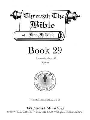 cover image of Through the Bible with Les Feldick, Book 29